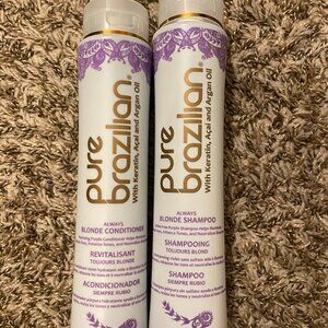 Pure Brazilian purple shampoo and conditioner set